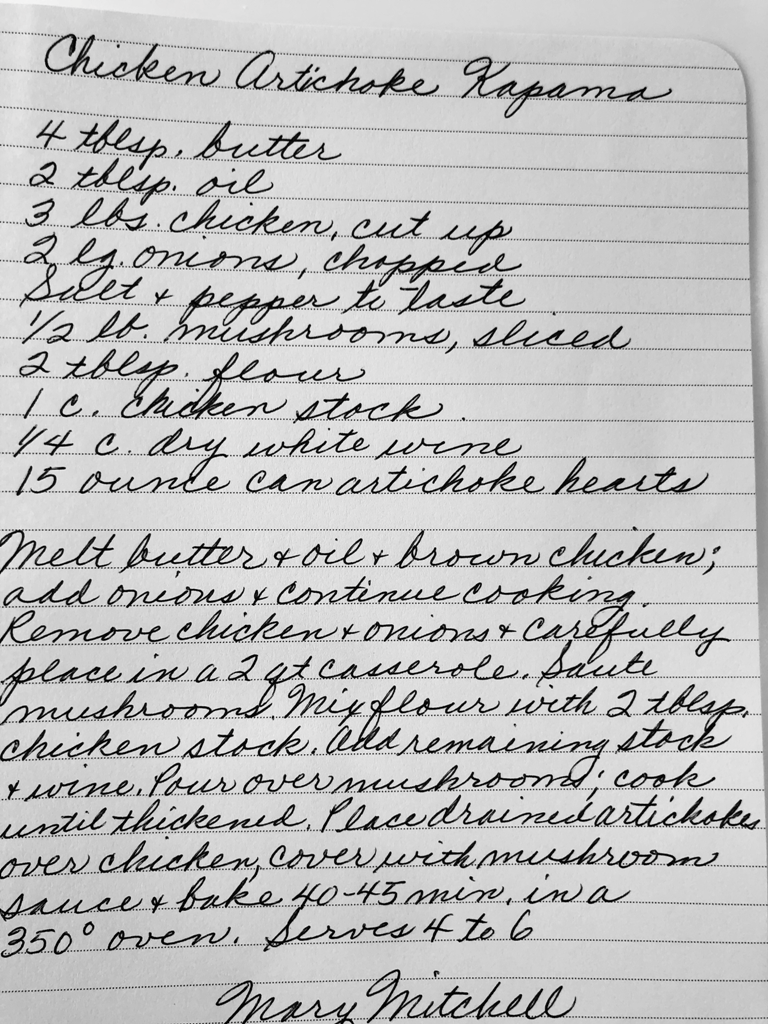 Mary Mitchell recipe